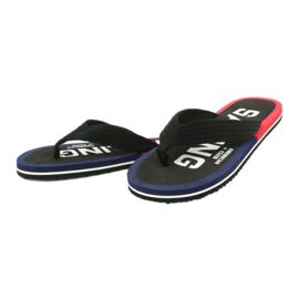 American Club Flip-flops american JP02 pentru bărbați alb negru roșu albastru marin 1