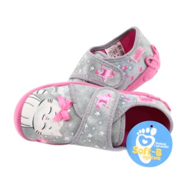 Pantofi pentru copii Befado 122X002 roz gri 5