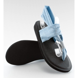 Albastru DD81P Flip-flops albastru, din bumbac 3