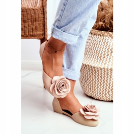 LU BOO Balerini din cauciuc Flori Meliski Bej Ester 1