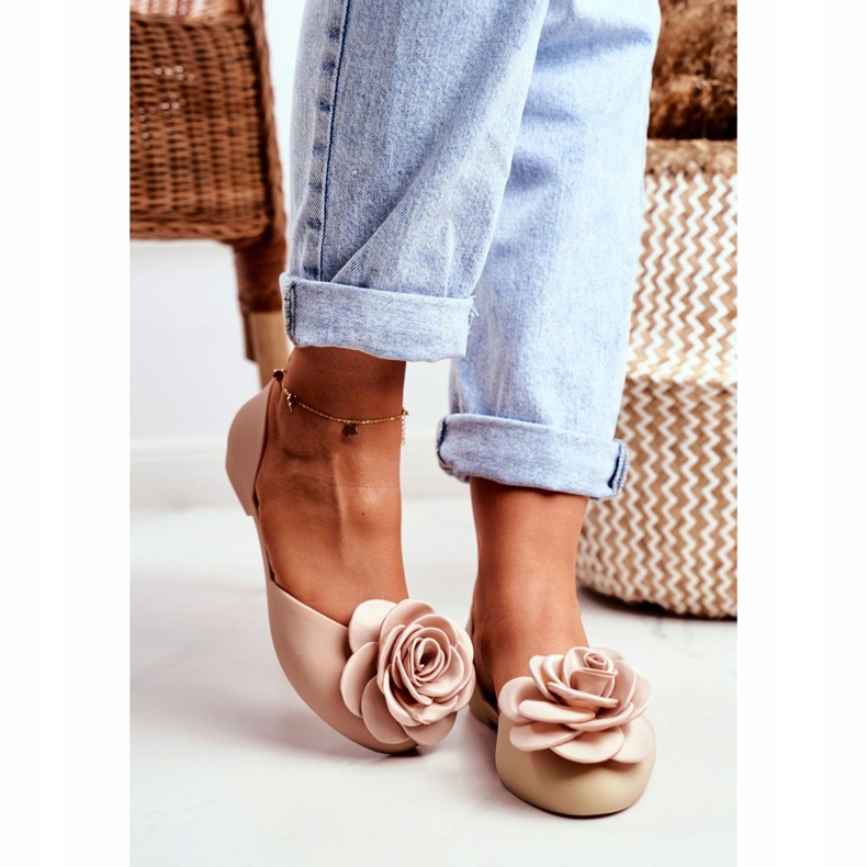 LU BOO Balerini din cauciuc Flori Meliski Bej Ester 2