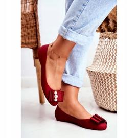 LU BOO Balerini din cauciuc Meliski Bows Red Joleen roșu 1