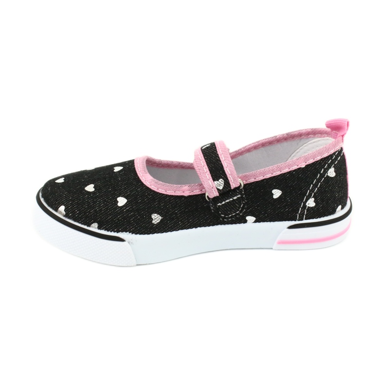 American Club Tenisi din velcro TEN14 negru roz 1