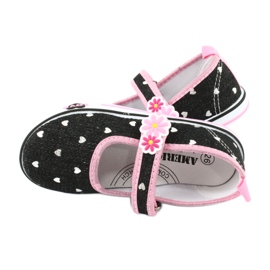 American Club Tenisi din velcro TEN14 negru roz 4