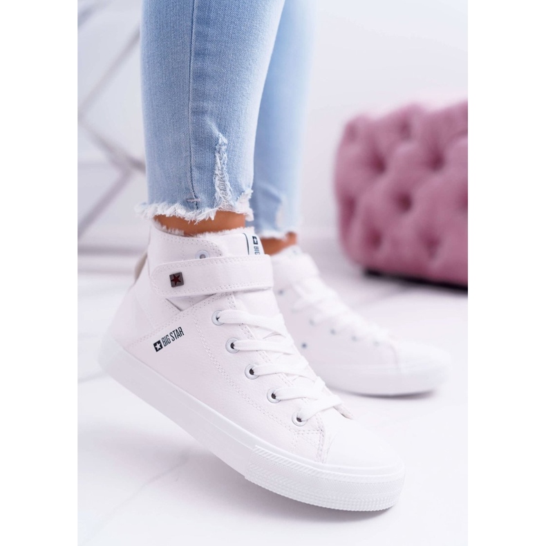 Adidași pentru femei Big Star Warm White V274541FW alb 2