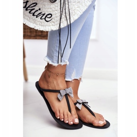 LU BOO Papuci de cauciuc pentru damă Flip-Flops negri Arcuri Georgia negru 2