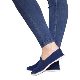 Adidași Lycra HT48 Navy Slip-On albastru marin 1