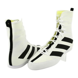 Pantofi de box Adidas Box Hog 3 albi negru galben 3