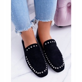 Balerini de damă Black Boobs Lu Boo pentru femei cu pietre de stras negru 2