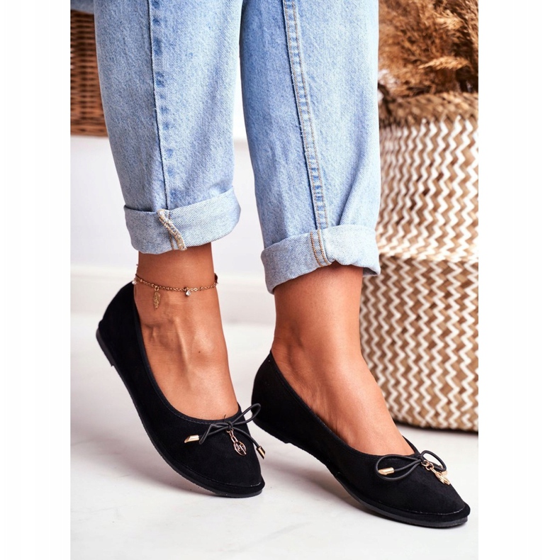 Balerini de damă Lu Boo Suede Black Layla negru 1 Balerini de damă Lu Boo Suede Black Layla negru 1