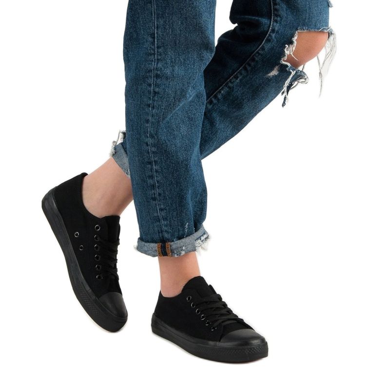 SHELOVET Adidași negri negru 1