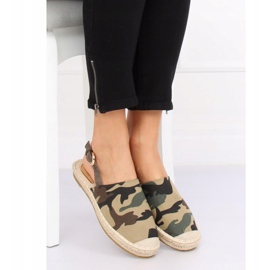 Espadrile cu toc deschis camo HH-119 Camuflaj verde 1 Espadrile cu toc deschis camo HH-119 Camuflaj verde 1