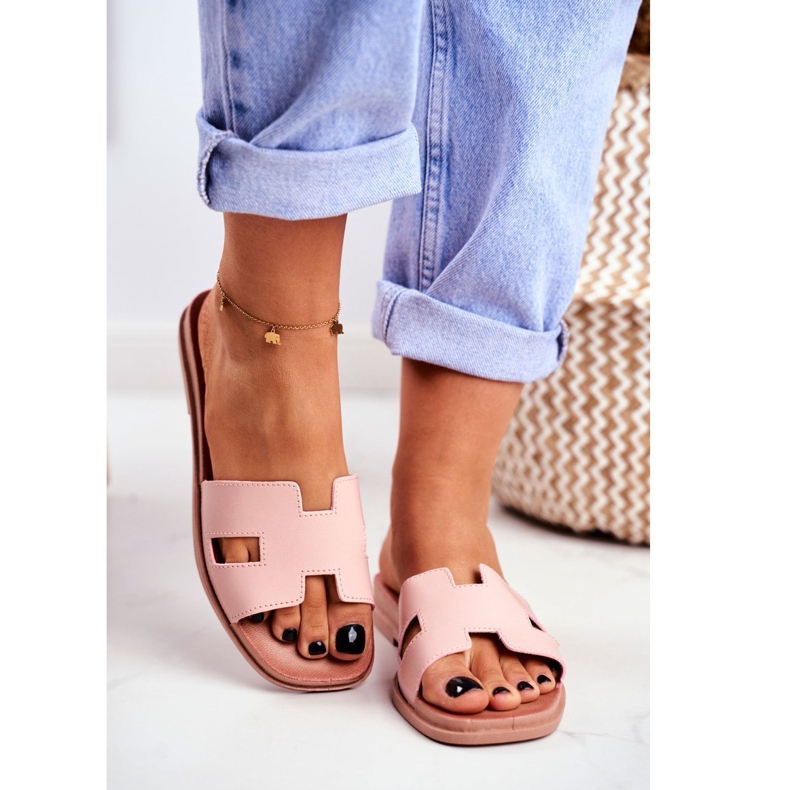 BUGO Papuci de damă Pink Geometric Classic Theodora roz 1