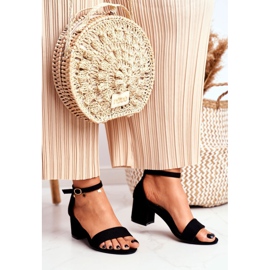 BUGO Sandale negre din piele de damă Oh Baby! negru 1