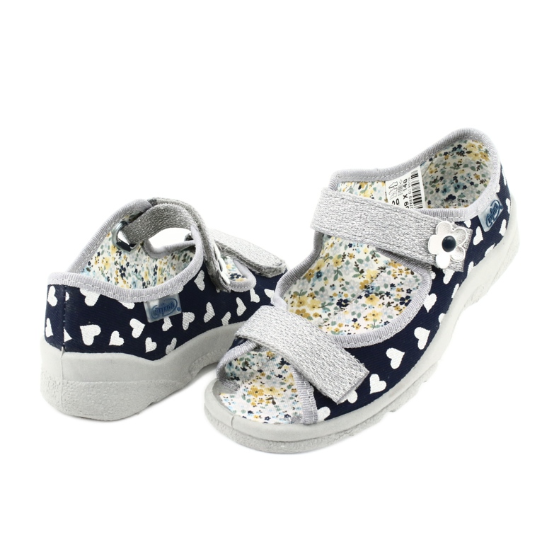 Pantofi pentru copii Befado 969X148 bleumarin albastru marin gri 3