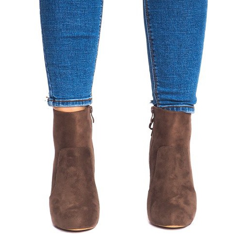 Ghete pe toc înalt 88-48 kaki verde 1