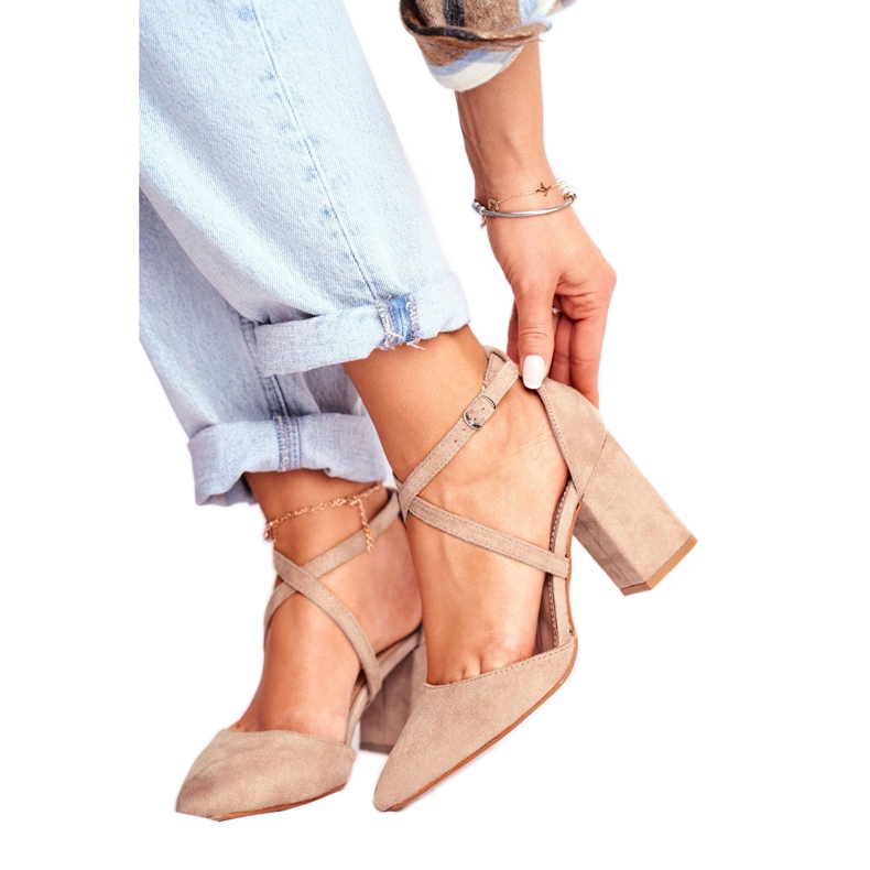 SEA Pompe de damă pe toc în trafic Spitz Beige bej 1 SEA Pompe de damă pe toc în trafic Spitz Beige bej 1