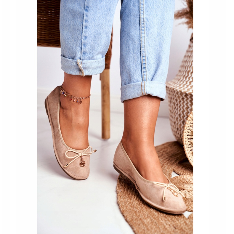 Balerini de damă Lu Boo Suede Beige Layla bej 2