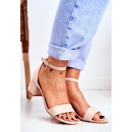 BUGO Sandale pentru femei Piele întoarsă Bej Oh Baby! 1