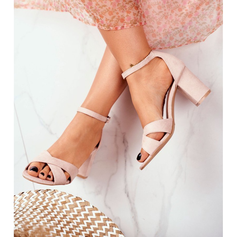 BUGO Sandale dama piele intoarsa bej bej Million 1