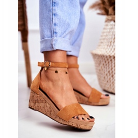 PS1 Sandale de damă pe pană Camel MarryMe maro 2 PS1 Sandale de damă pe pană Camel MarryMe maro 2