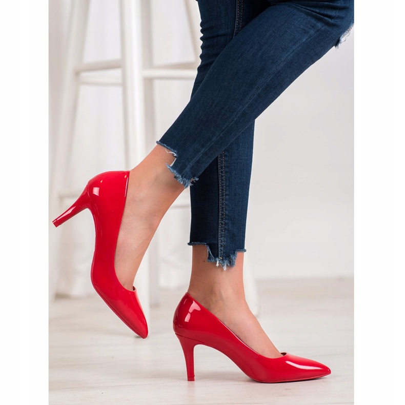 Gogo Pompe cu piele ecologică roșu 1