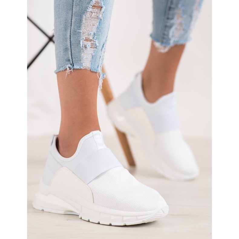 SHELOVET Adidași sportivi alb 2