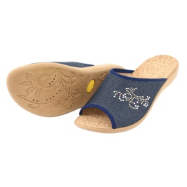 Pantofi de damă Befado pu 254D107 albastru marin 4