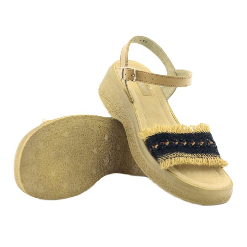 Eldam Sandale fete pe platformă maro negru 3