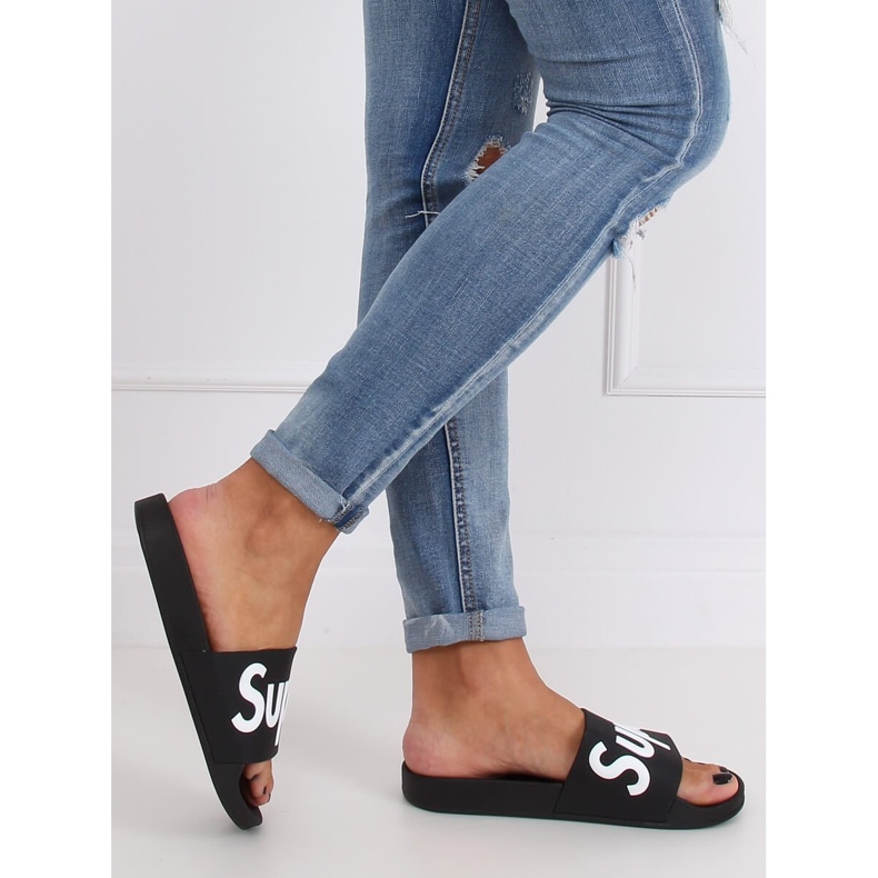 Papuci negri pentru femei negri CK110 Negru 2 Papuci negri pentru femei negri CK110 Negru 2