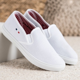 SHELOVET Adidași din material textil alb 1