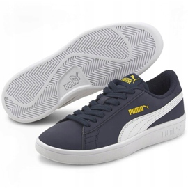 Puma Smash v2 Buck Jr 365182 22 negru albastru marin 3