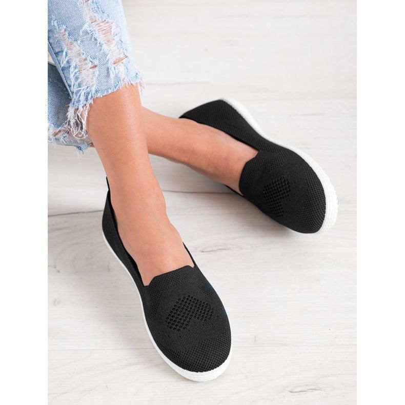 Via Giulia  Adidași negri cu ajur negru 1 Via Giulia  Adidași negri cu ajur negru 1