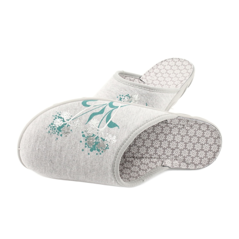 Pantofi de damă de culoare Befado 235D168 gri verde 4