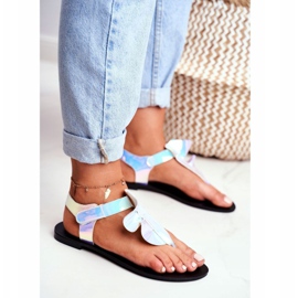 Sandale Lu Boo Flip Flops Reflective With Velcro Lottie albastru 4