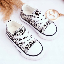 FRROCK Adidași pentru copii White Shiny Leopard Berni maro maro 2