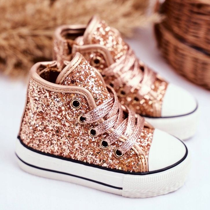 FRROCK Adidași pentru copii High Shiny Golden Ally de aur 2