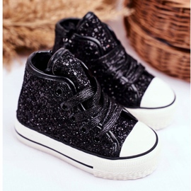 FRROCK Adidași pentru copii Shiny High Black Ally negru 1