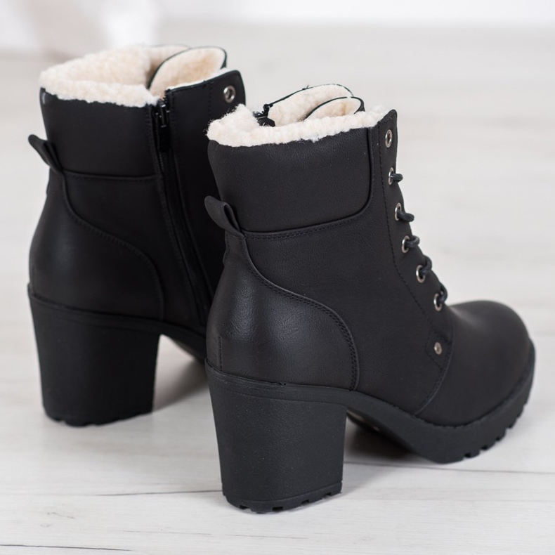 J. Star Cizme casual cu cravate negru 1 J. Star Cizme casual cu cravate negru 1