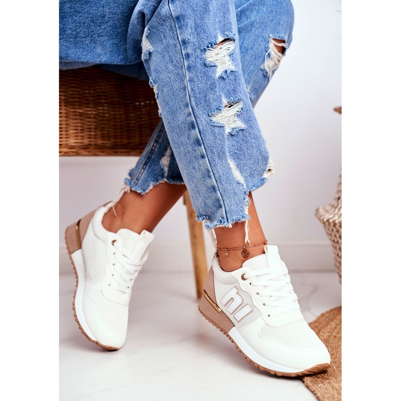 EVE Încălțăminte sport pentru femei Beige Golden Maddie Elements bej 2