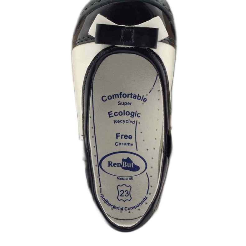 Încălțăminte pentru copii balerini Ren But 1405 bleumarin alb 5