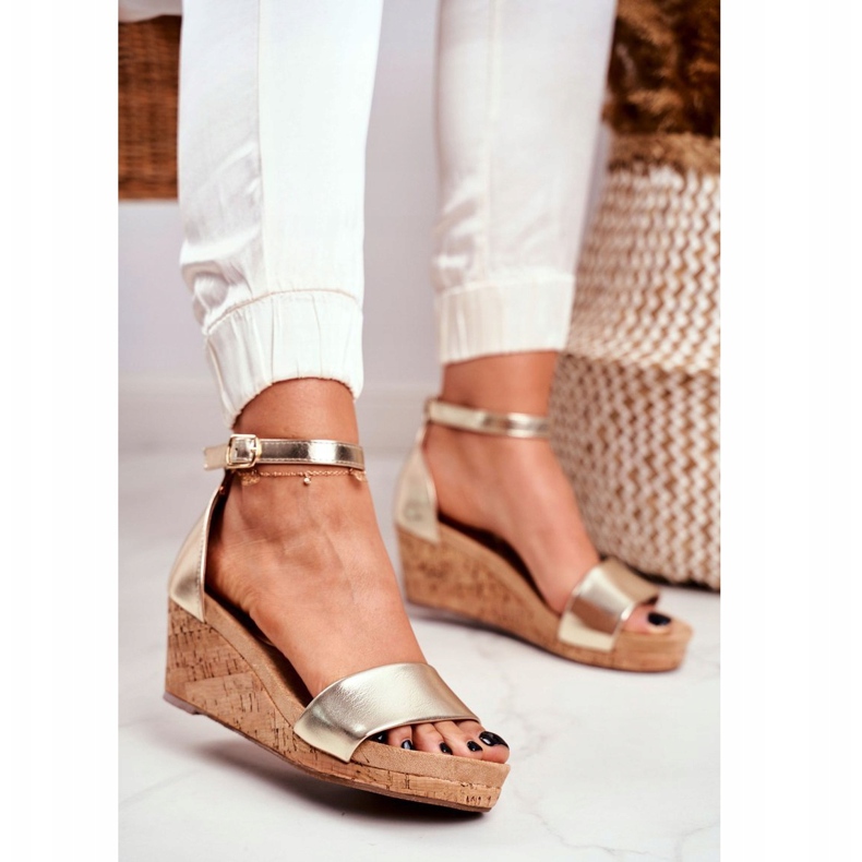 PS1 Sandale pentru femei pe Wedge Gold MarryMe de aur 1