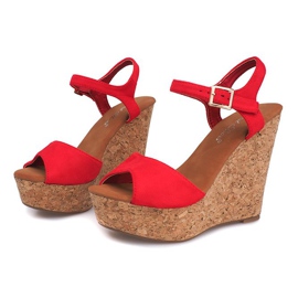 Sandale Wedge Cork 5H5654 Roșu 1