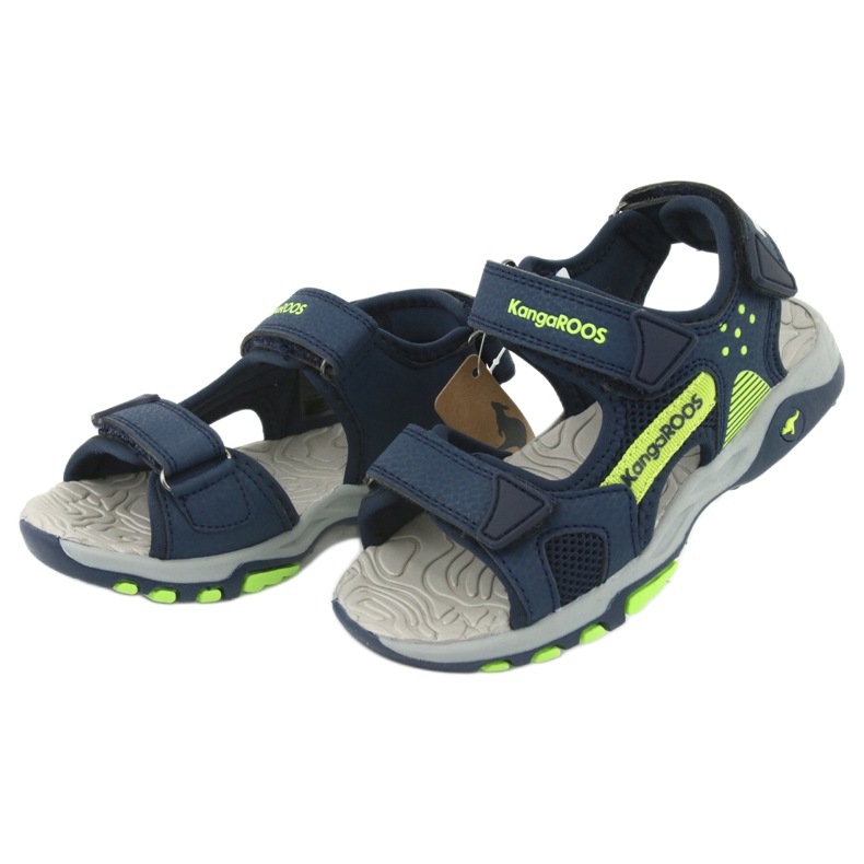 Sandale KangaRoos 18337 insert din spumă albastru marin verde 3