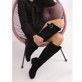 Cizme negre din piele de căprioară ST-20P Negre negru 1