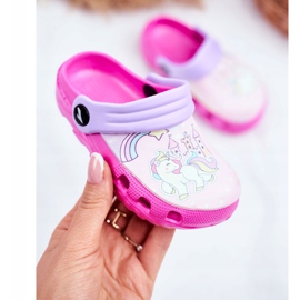 Papuci pentru copii Foam Crocs Pink Ponies Pony roz 2