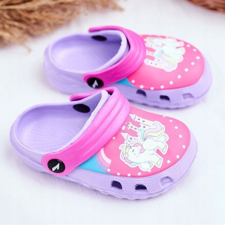 Papuci pentru copii Foam Crocs Violet Ponei Ponei 1