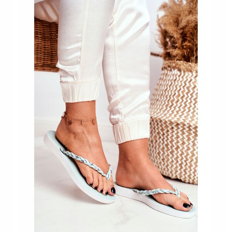 PS1 Papuci de damă Flip-flops Centura împletită Peggie verde 2 PS1 Papuci de damă Flip-flops Centura împletită Peggie verde 2