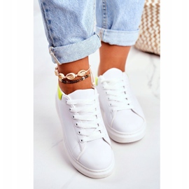 Încălțăminte sport de damă Lu Boo White Matilda alb galben 1