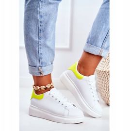 Încălțăminte sport de damă Lu Boo White Matilda alb galben 2